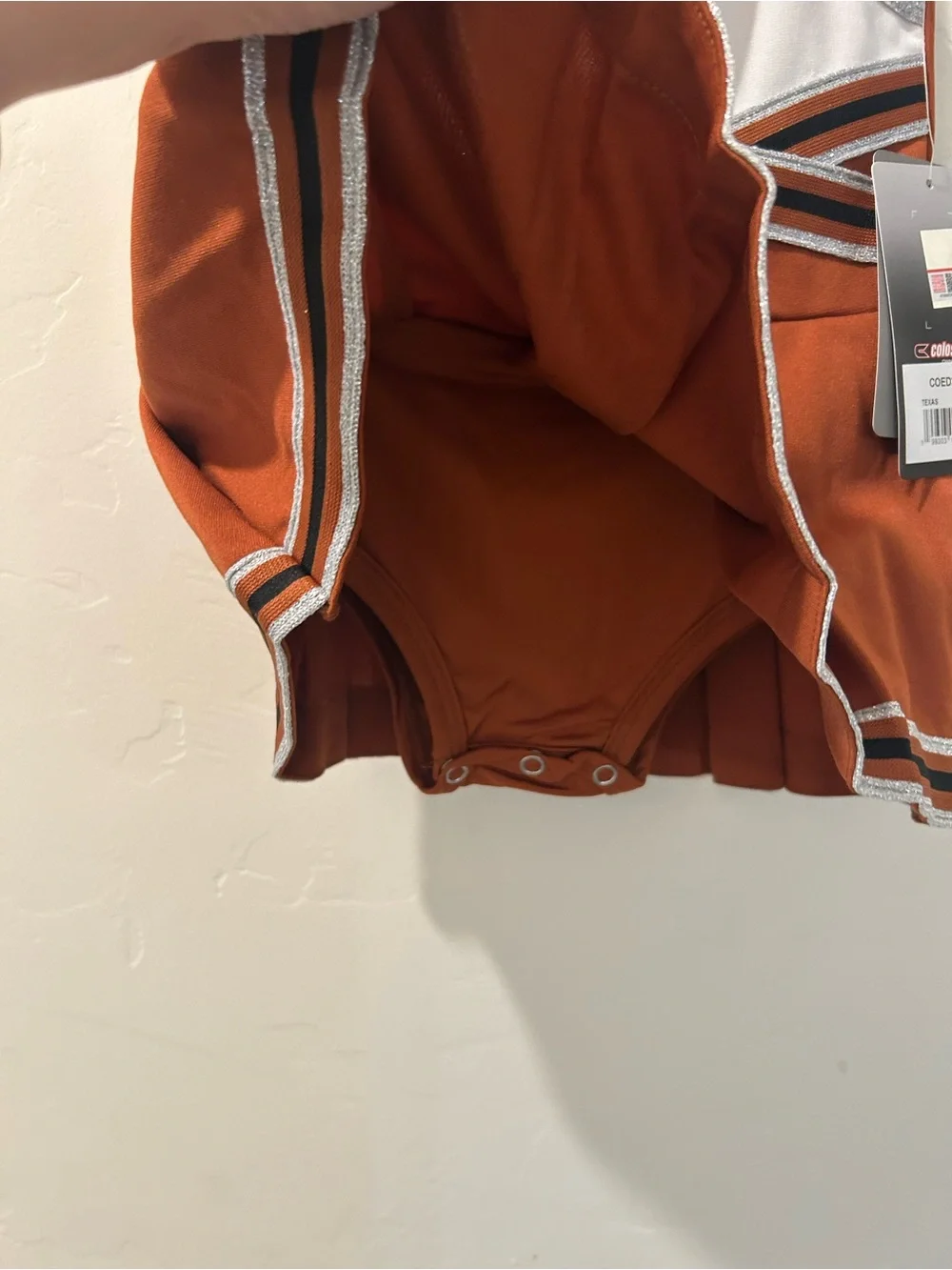 Colosseum Toddler Cheer Dress - Rust Orange, Black & Silver - Picture 4 of 6